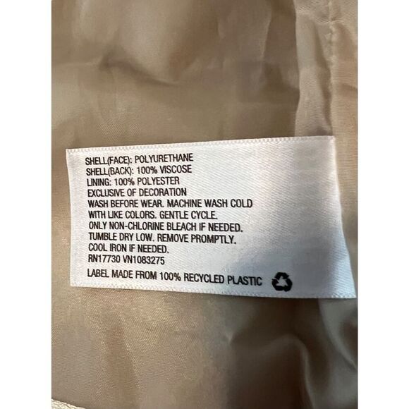 Genuine Kids By Oshkosh sized 18m gold faux leather jacket fits sizes 18m to 3T - Picture 6 of 8